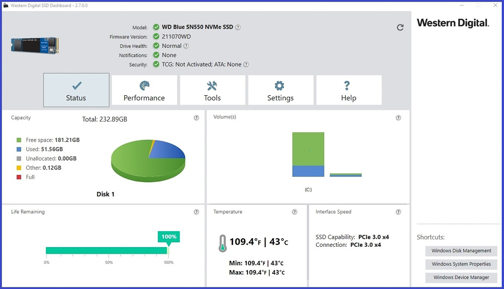 Wd Blue Sn550 250gb Nvme Ssd (5 Of 8)