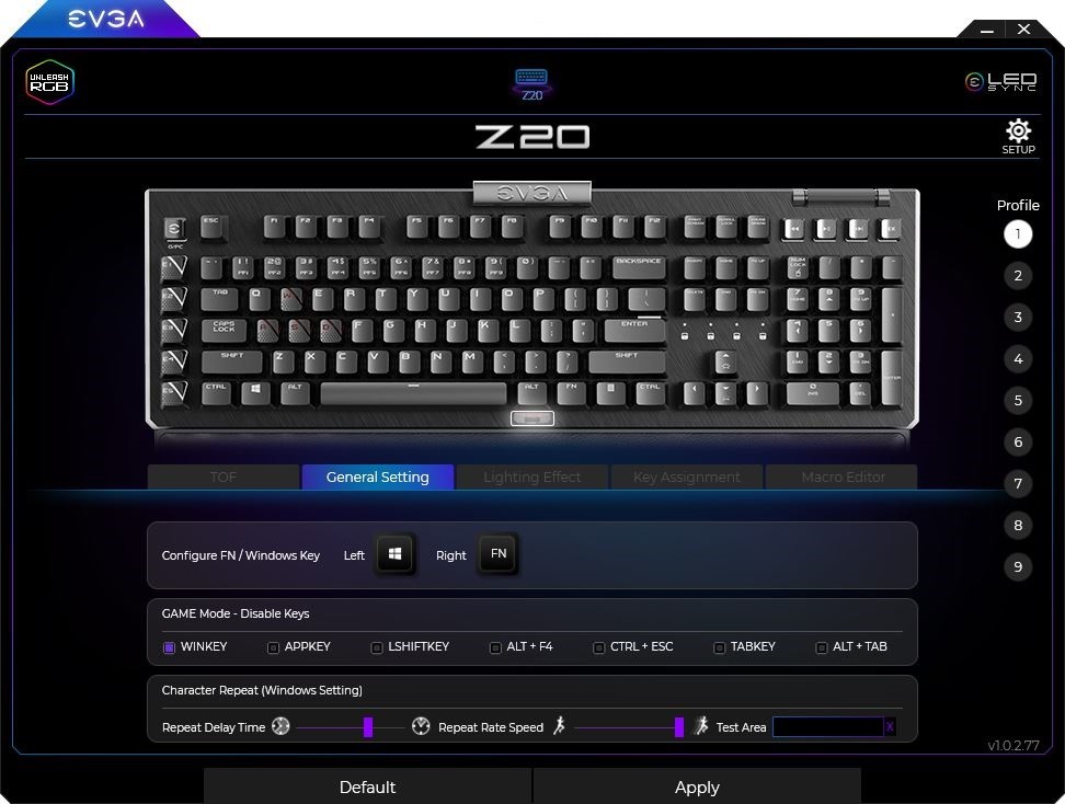 Evga Z20 Rgb Optical Mechanical Gaming Keyboard08