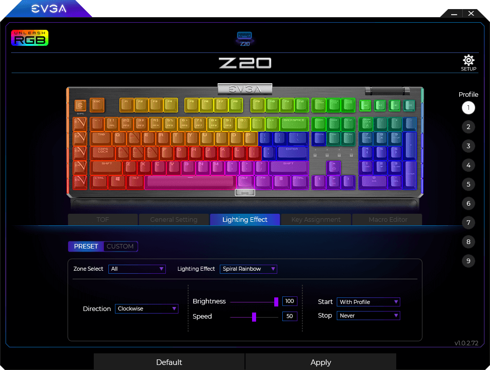 Evga Z20 Rgb Optical Mechanical Gaming Keyboard09
