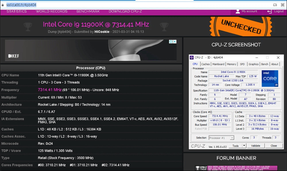 Oc Core I9 11900k 