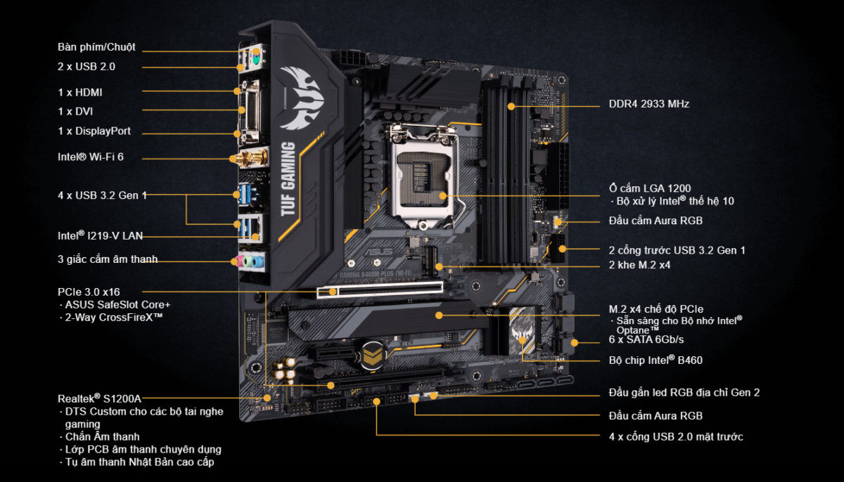 Asus TUF GAMING B460M-PLUS WIFI – Socket 1200
