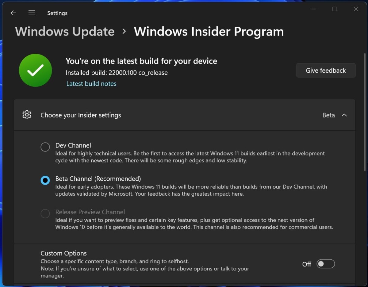 Windows 11 Beta