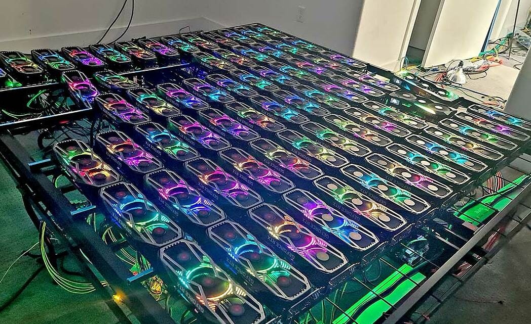 Card đồ họa là phần không thể thiếu của các trang trại khai thác tiền điện tử. Ảnh: TechARP