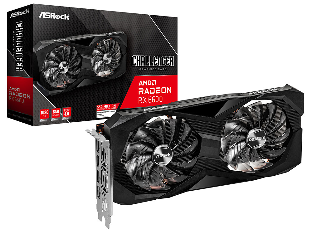 ASRock AMD Radeon RX 6600 Challenger D 8GB