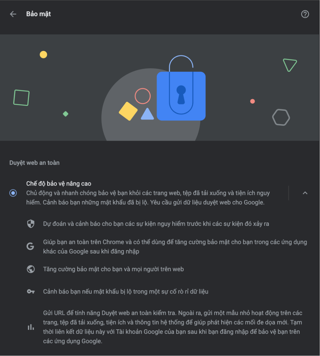 Duyệt web an toàn hơn trên Google Chrome với chế độ bảo vệ nâng cao
