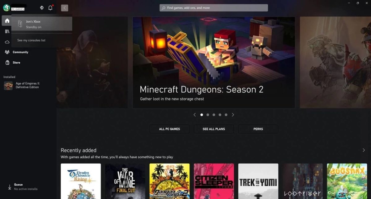 xbox app console connect