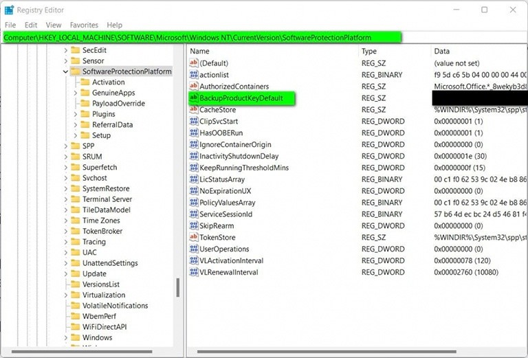 Registry Editor key windows 11