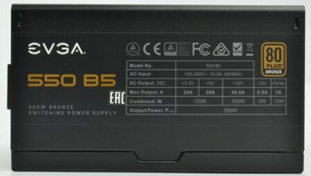 REVIEW - PSU (Bộ nguồn máy tính) EVGA 550 B5 – 80+ BRONZE 550W – Fully Modular