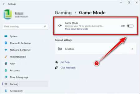 Cách bật tắt chế độ Game Mode Windows 11