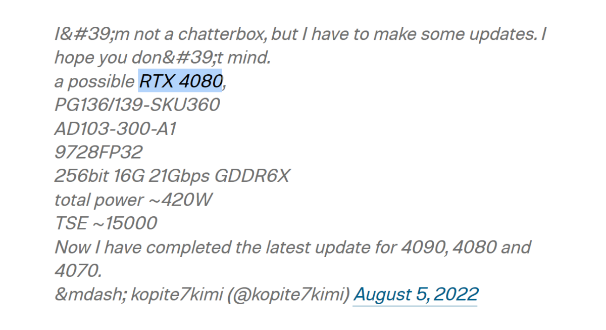 nvidia RTX 4080