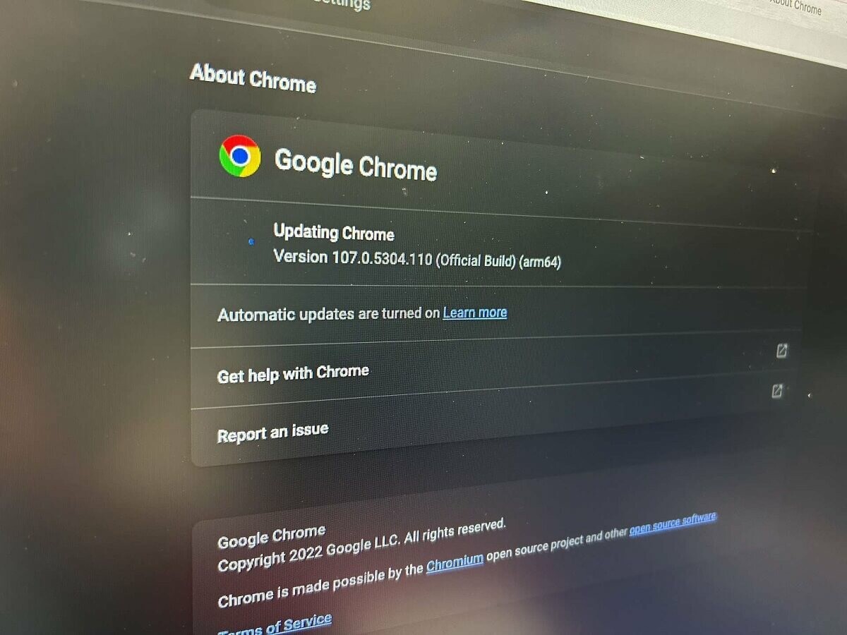 Cập nhật Chrome