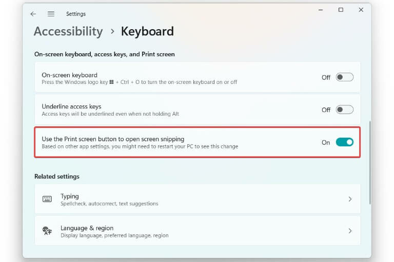 windows 11 change print screen