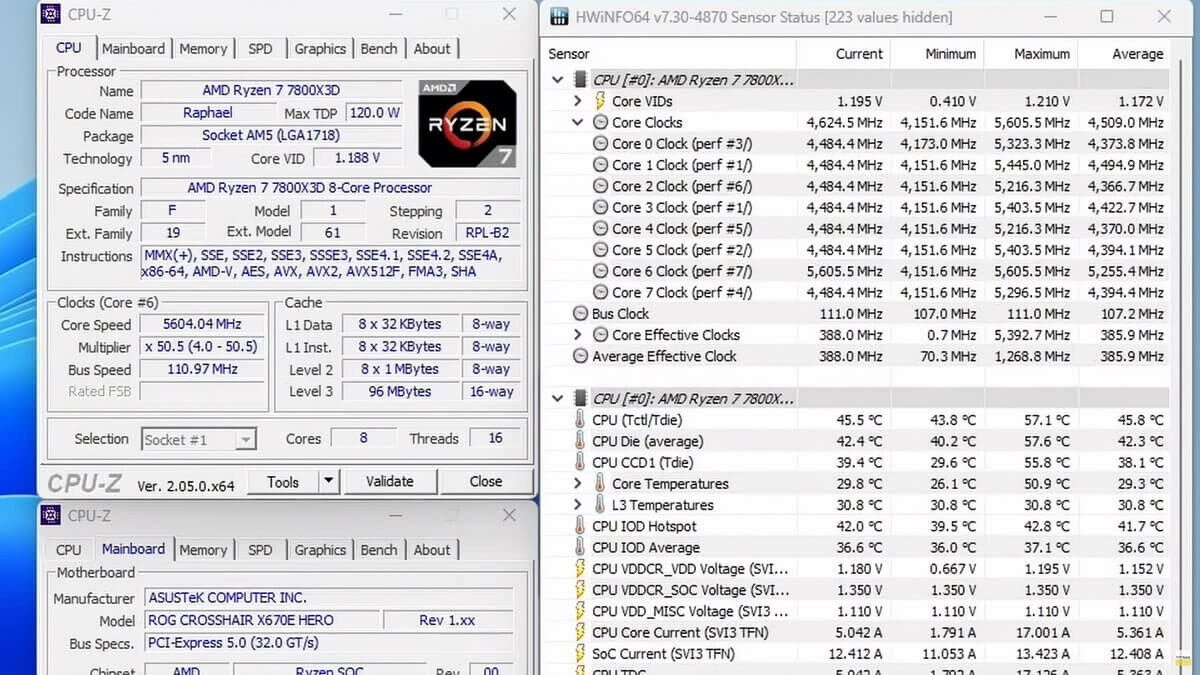 AMD Ryzen 7 7800X3D CPU Overclock
