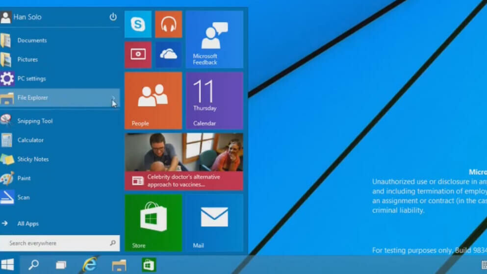 Windows 9 demo