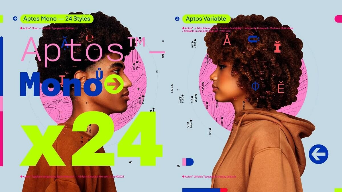 Microsoft Office Aptos font