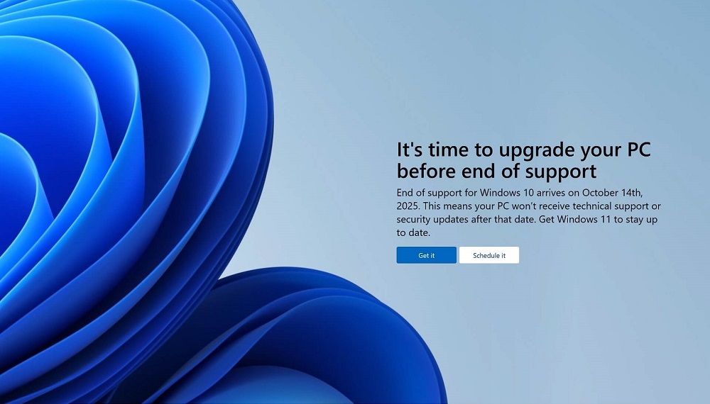 Upgrade Windows 10 to Windows 11 alert