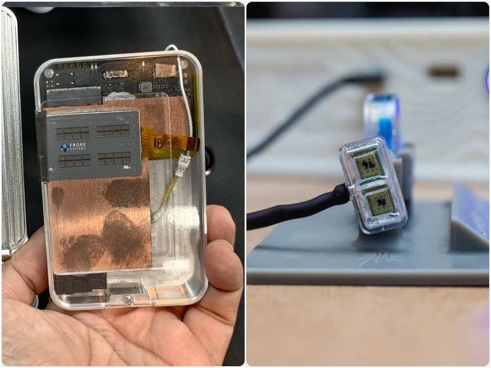 Giải pháp tản nhiệt phần cứng AirJet (trái) và xMEMS XMC-2400