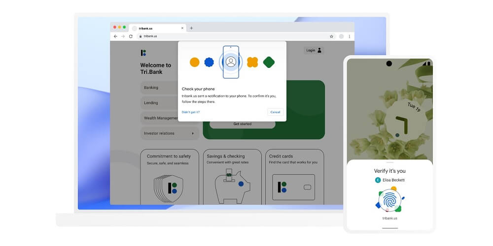 Google Android Chrome passkeys
