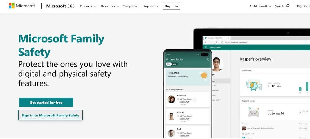 microsoft family safety