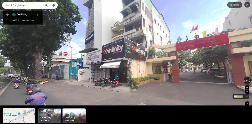 Google Maps coi thời gian cũ