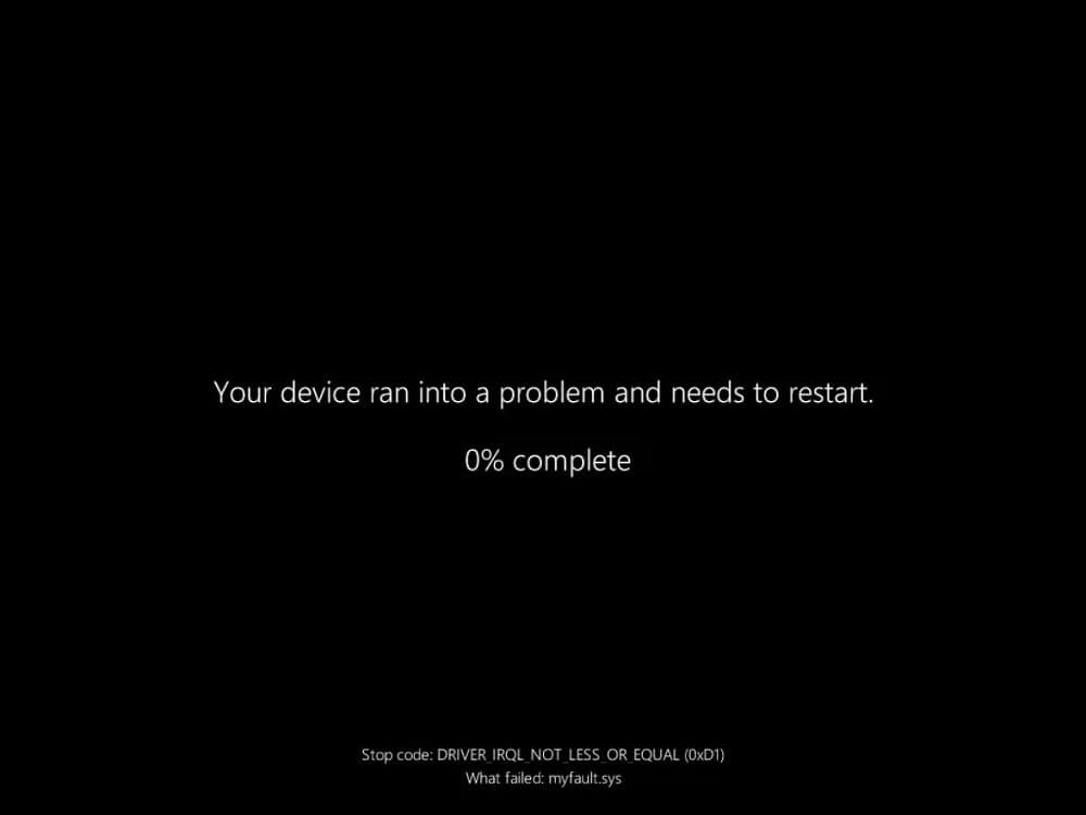Màn hình xanh BSOD mới được Microsoft cập nhật