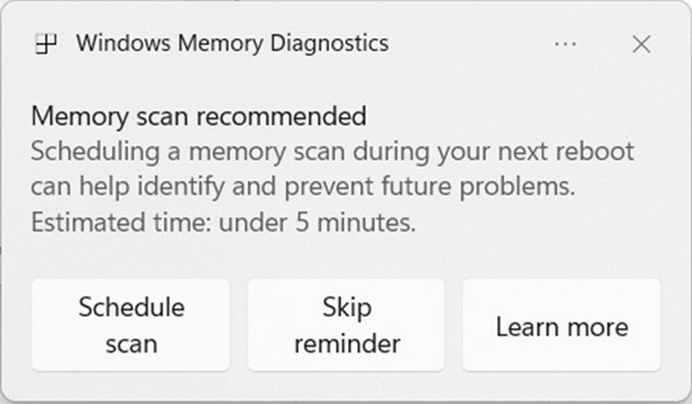 Tùy chọn quét lỗi RAM mới đang được thử nghiệm trên Windows 11