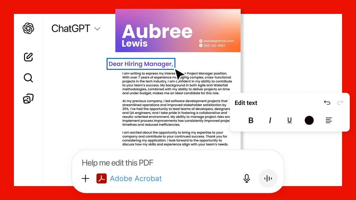 chatGPT Adobe Acrobat
