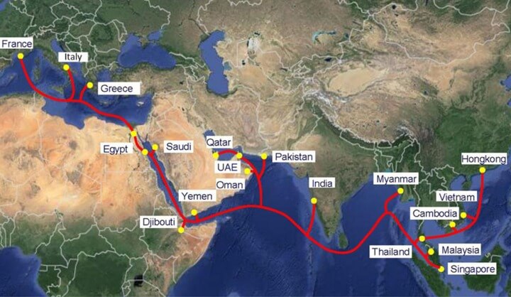 Cáp quang biển AAE-1