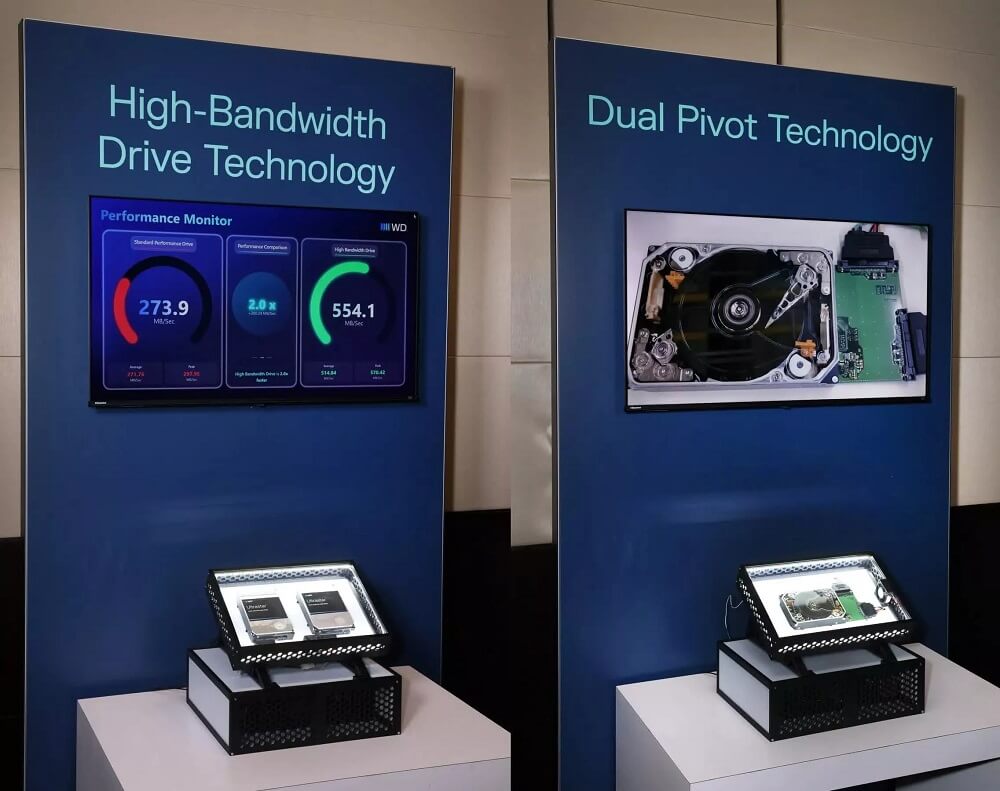 ổ cứng HDD kiến trúc High Bandwidth Drive (ổ đĩa băng thông cao) và công nghệ Dual Pivot (trục xoay kép)