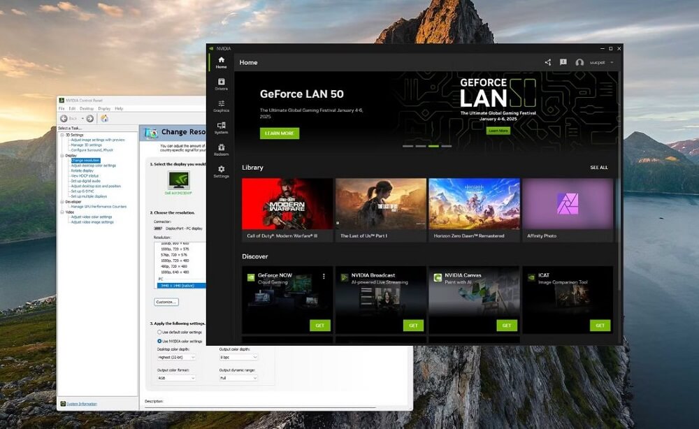 NVIDIA Control Panel and NVIDIA App