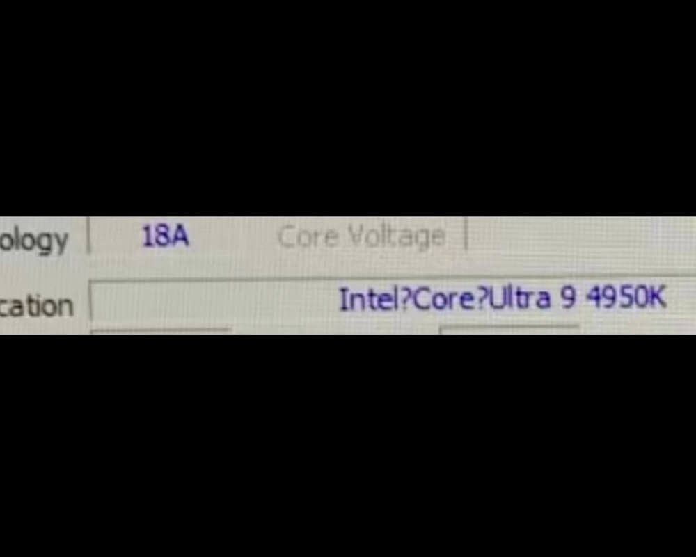 Intel Core Ultra 9 4950K Leak