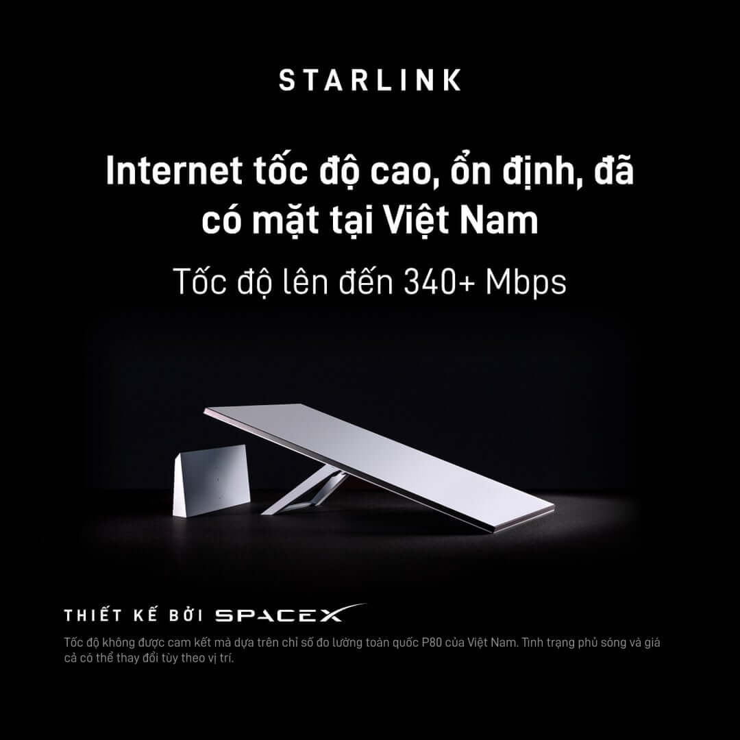 Thông báo Starlink có mặt tại việt nam